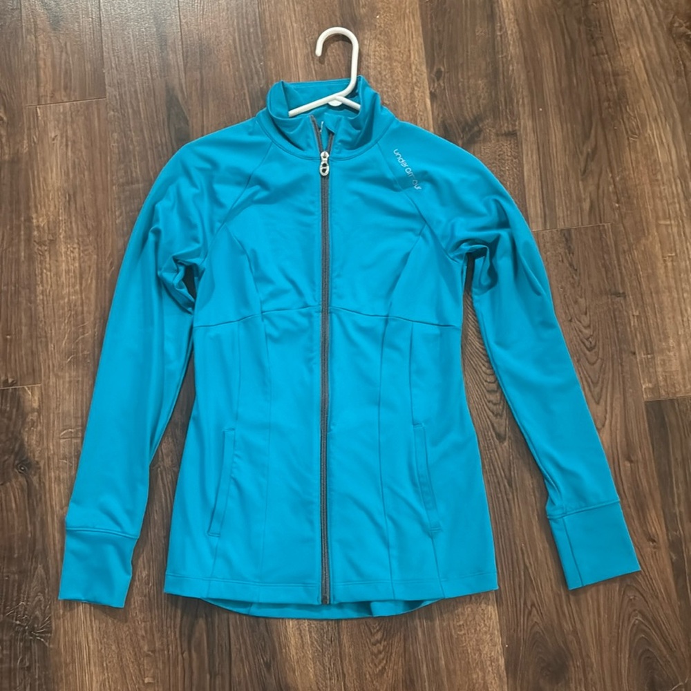 Teal under armour zip up size small